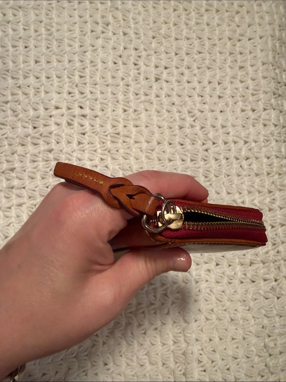 Dooney & Bourke Brown Zip-Around Leather Wallet